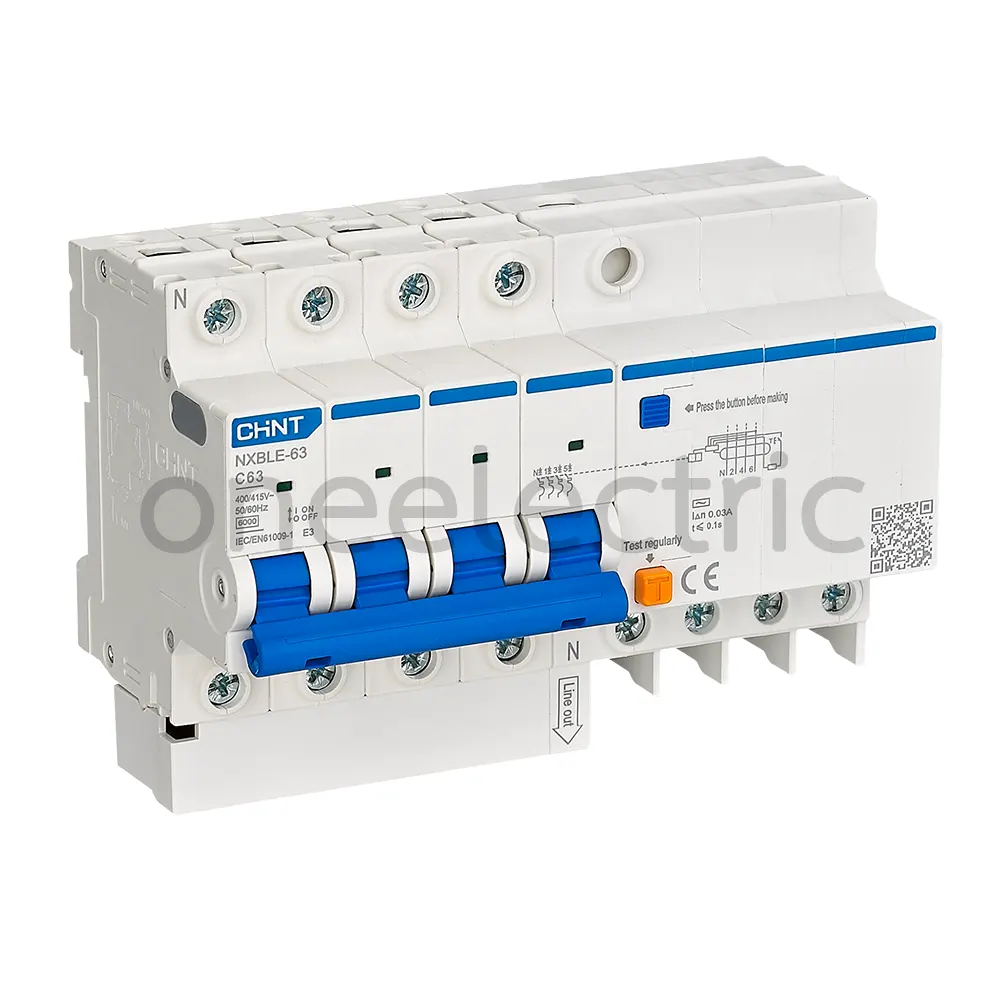 CHINT NXBLE-63 เซอร์กิตเบรกเกอร์ กันดูด RCBO 4P