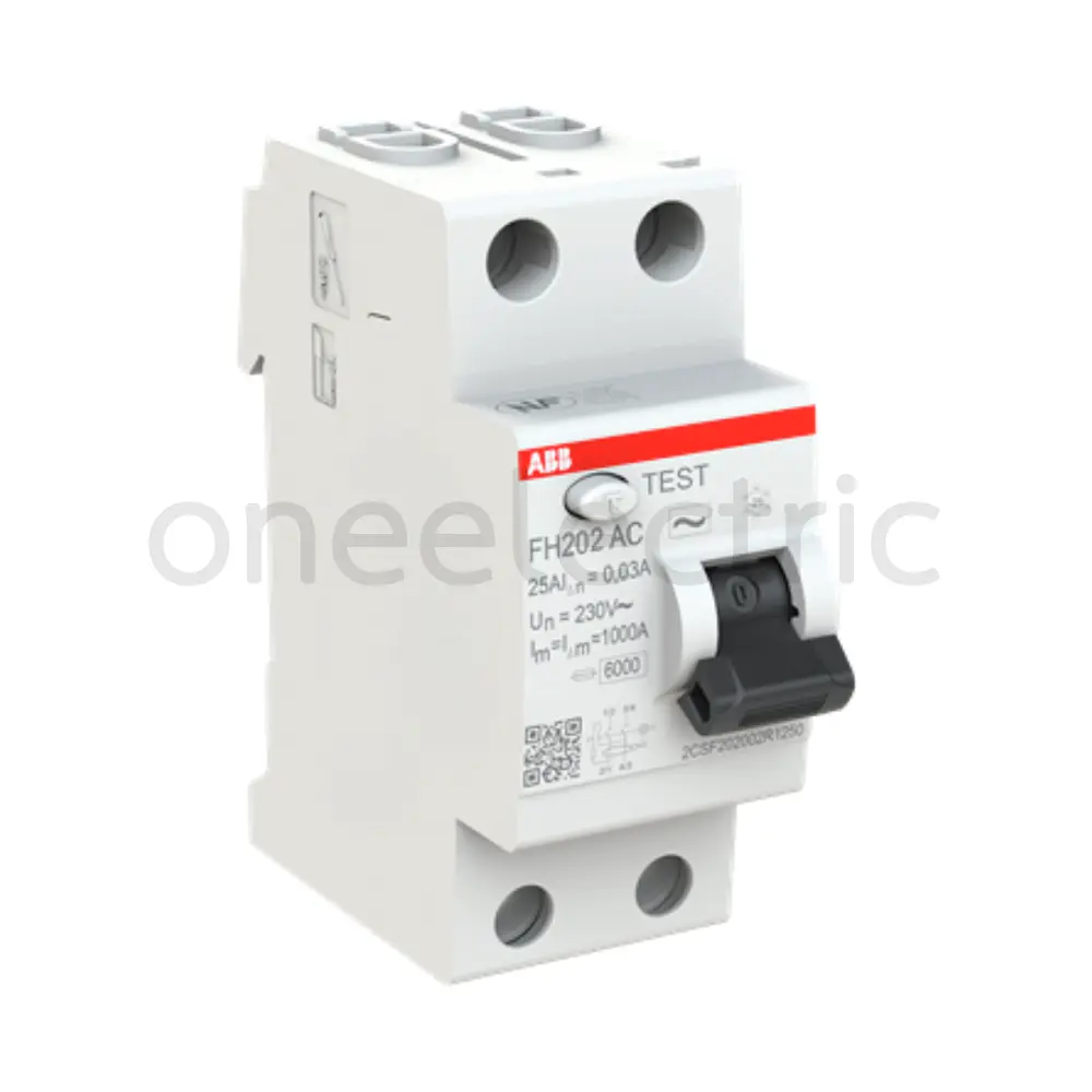 ABB FH202AC-25/0.03 เซอร์กิตเบรกเกอร์ กันดูด RCCB 2P 25A 30mA