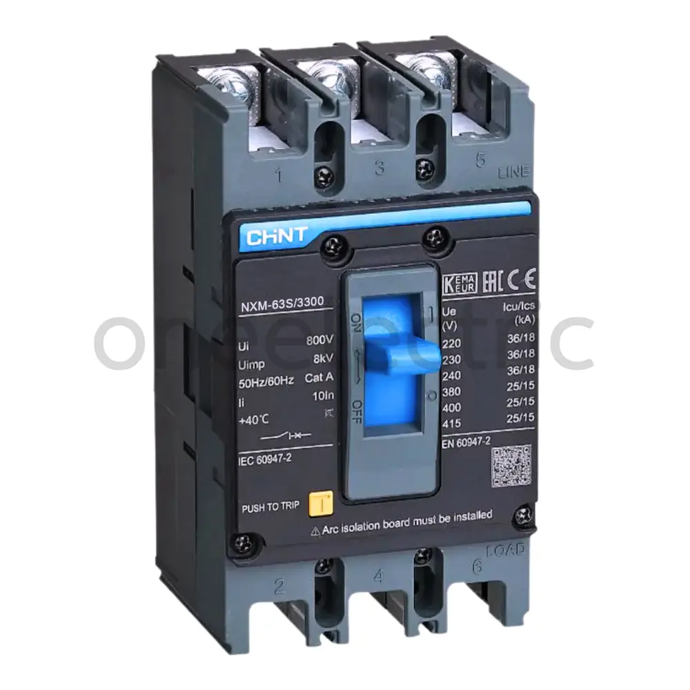 CHINT NXM-63S/3300 เบรกเกอร์ 3P 63A 25KA