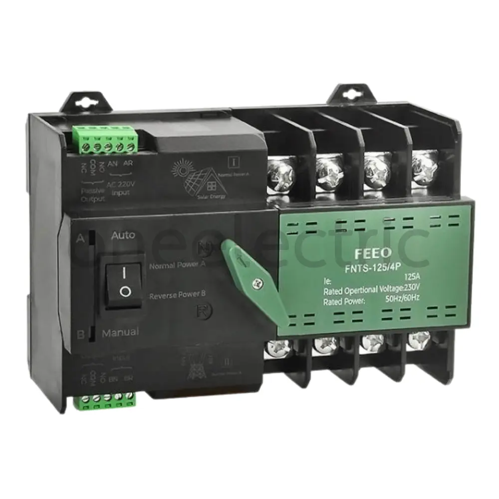 FEEO FNTS-125-4 4P 125A ATS DUAL POWER AUTOMATIC TRANSFER SWITCH