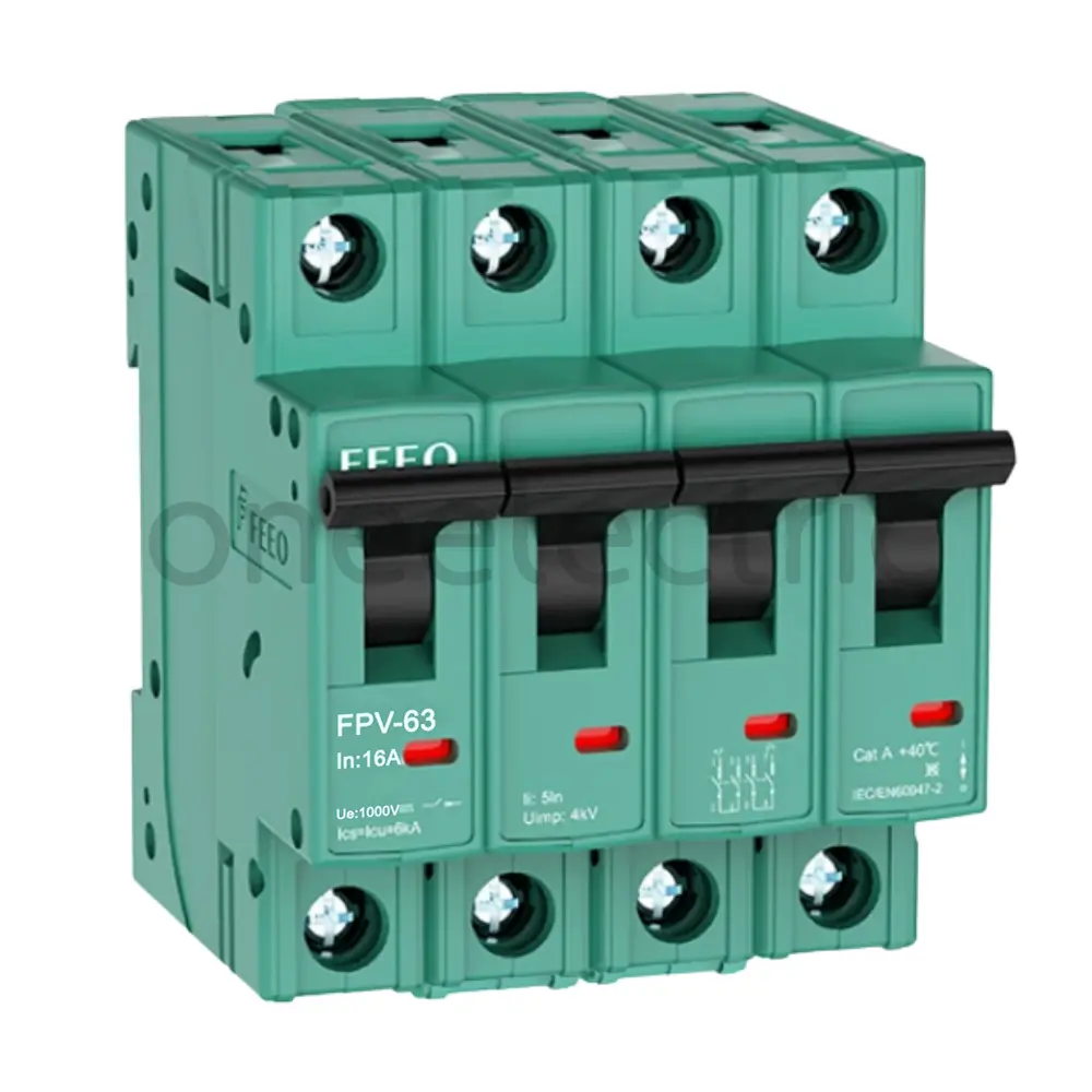 FEEO FPV-63 1000VDC 4P 16A เซอร์กิตเบรกเกอร์ DC MCB
