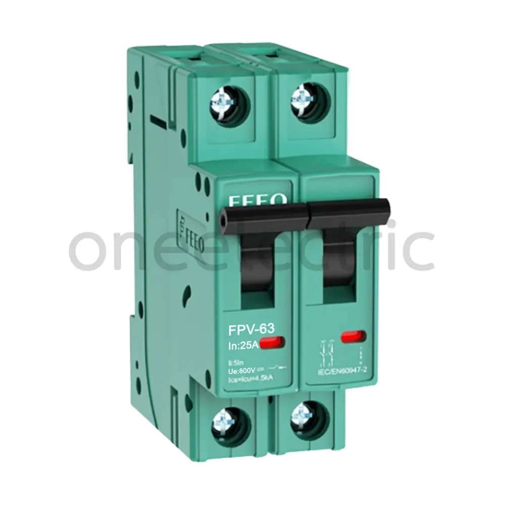 FEEO FPV-63 800VDC 2P 25A เซอร์กิตเบรกเกอร์ DC MCB