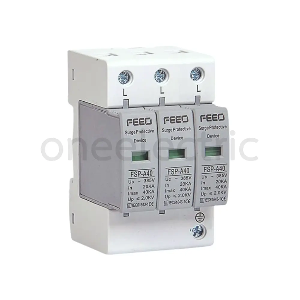 FEEO FSP-A40 TYPE2 AC SPD 3P 20-40KA 420VAC SURGE PROTECTIVE DEVICE อุปกรณ์ป้องกันไฟกระชาก