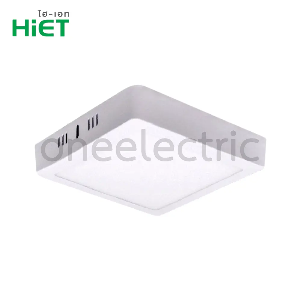 HIET โคมไฟ ดาวน์ไลท์ ติดลอย LED 6นิ้ว DAYLIGHT รุ่นหน้าสี่เหลี่ยม ขอบสีขาว 12W