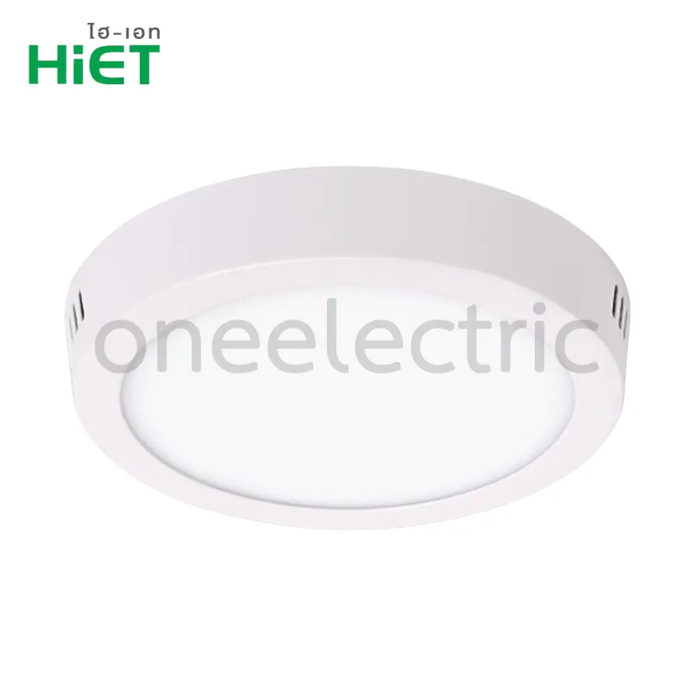 HIET โคมไฟ ดาวน์ไลท์ ติดลอย LED 8นิ้ว DAYLIGHT รุ่นหน้ากลม ขอบสีขาว 18W