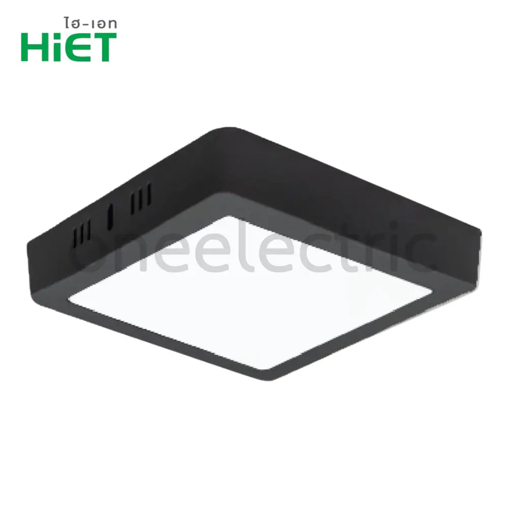 HIET โคมไฟ ดาวน์ไลท์ ติดลอย LED 8นิ้ว DAYLIGHT รุ่นหน้าสี่เหลี่ยม ขอบสีดำ 18W