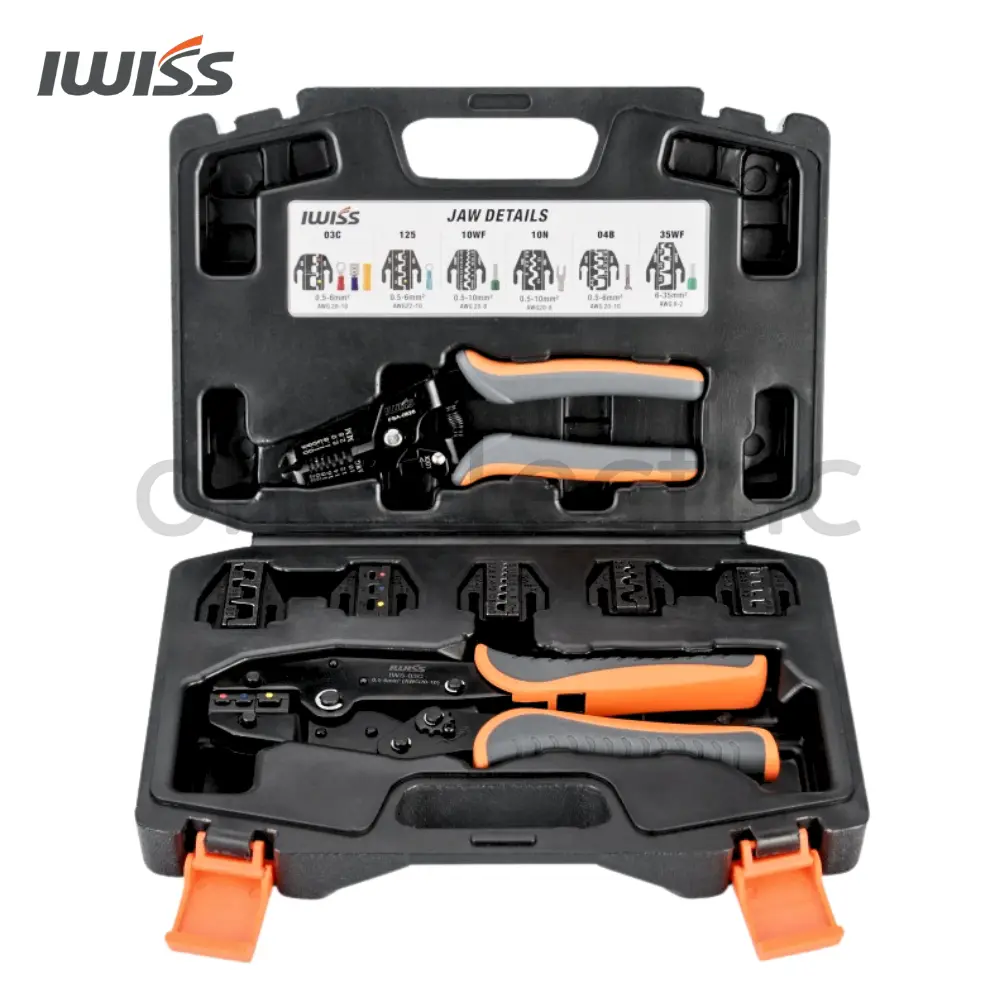 IWISS-KIT-0535-ชุดคีมย้ำหางปลา-แบบเปลี่ยนหัวได้-BOX-SET.webp