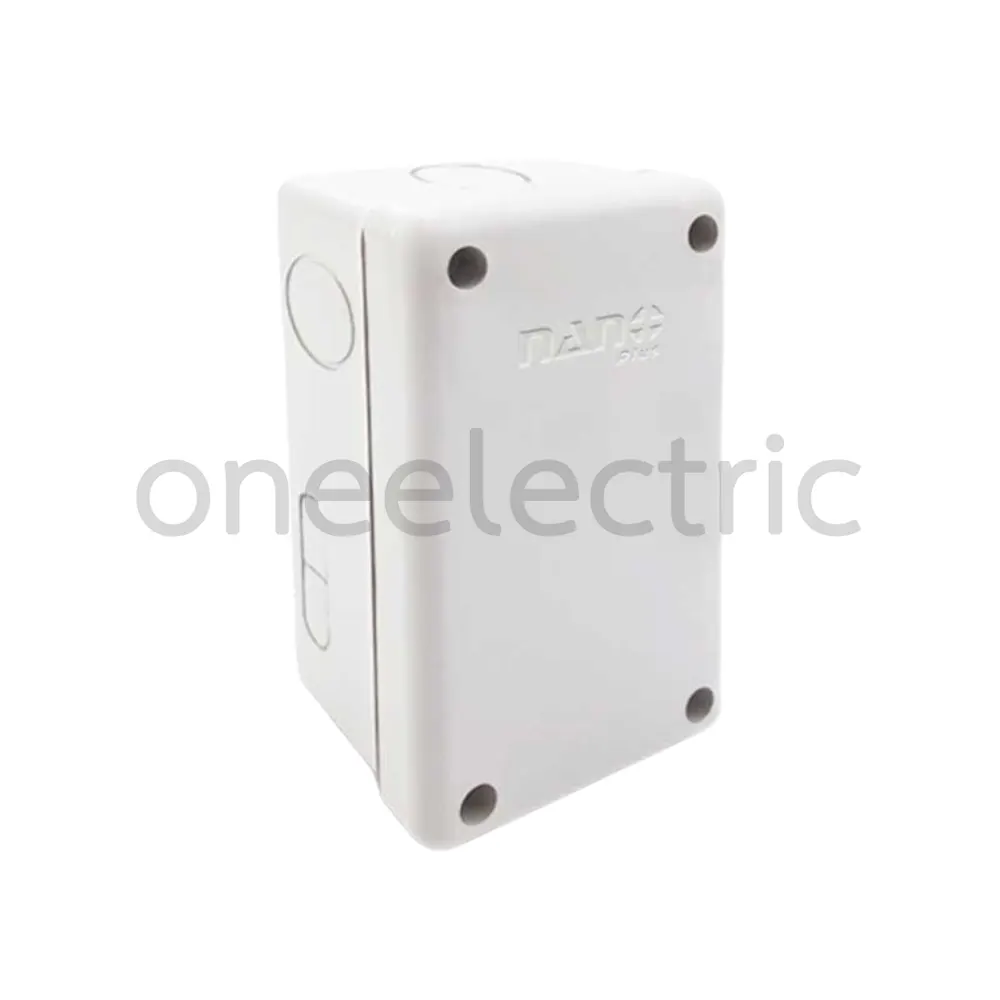 NANO 201W-NNP กล่องพักสายไฟ กันน้ำ 2x4นิ้ว สีขาว