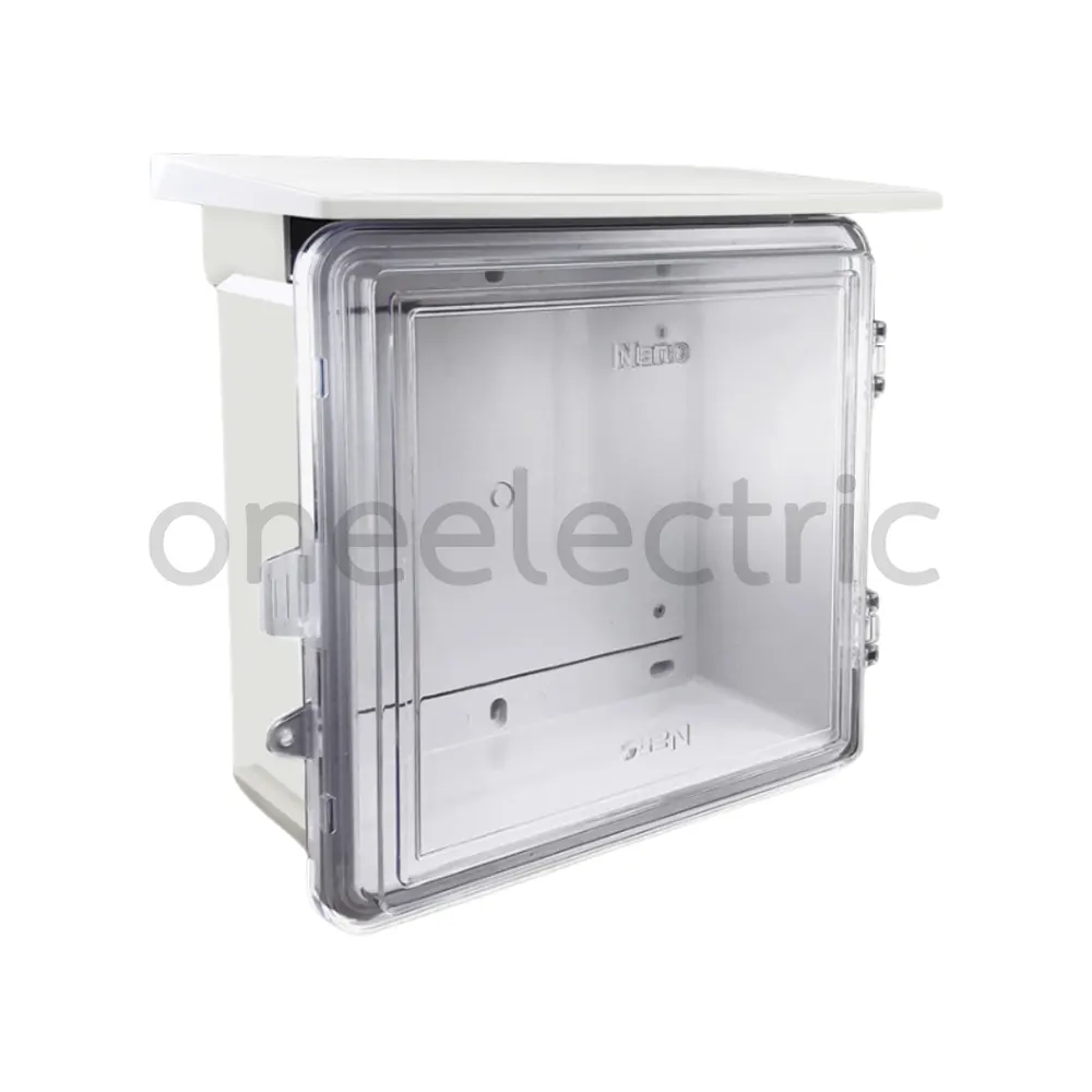 NANO NANO-102CW ตู้พลาสติก กันน้ำมีหลังคา รุ่นฝาใส 328x322x160mm (11.5x13x6นิ้ว)