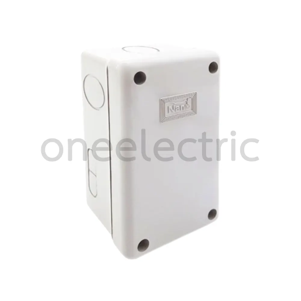 NANO NANO-201W กล่องพักสายไฟ กันน้ำ 2x4นิ้ว สีขาว