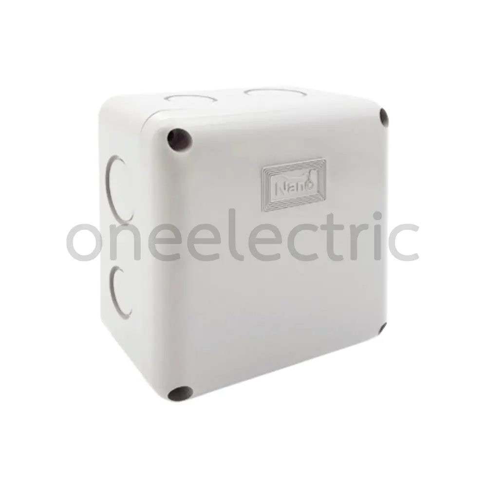 NANO NANO-202W กล่องพักสายไฟ กันน้ำ 4x4นิ้ว สีขาว