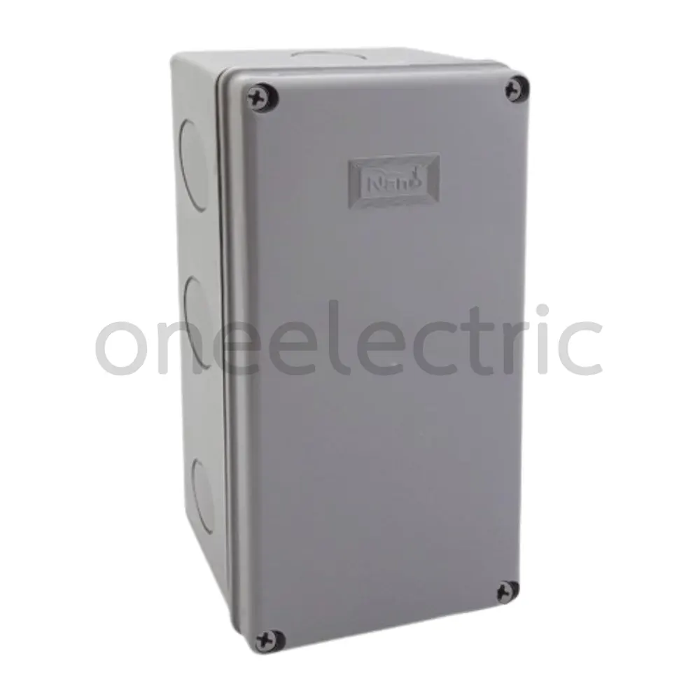 NANO NANO-203G กล่องพักสายไฟ กันน้ำ 5x10นิ้ว สีเทา