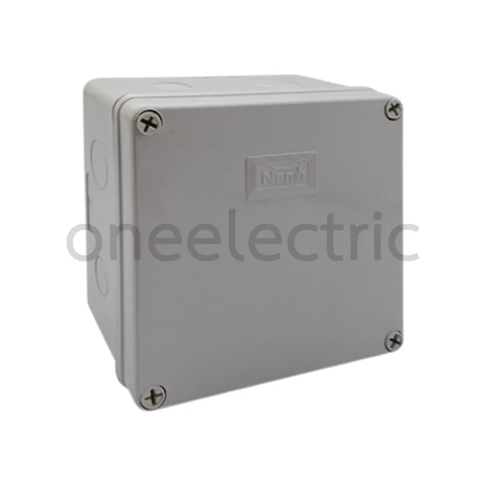 NANO NANO-204G กล่องพักสายไฟ กันน้ำ 6x6นิ้ว สีเทา