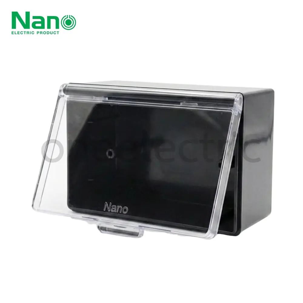 NANO-NANO-405BC-กล่องฝาปิดกันน้ำ-รุ่นแนวนอน-สีดำ-ฝาใส.webp