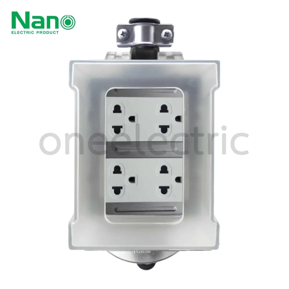 NANO-RBNS4-NM-CC-BOX-ยาง-พร้อมปลั๊กกราวด์คู่และฝากันน้ำ-(ปลั๊กสนาม-กันกระแทก)-4x4นิ้ว.webp