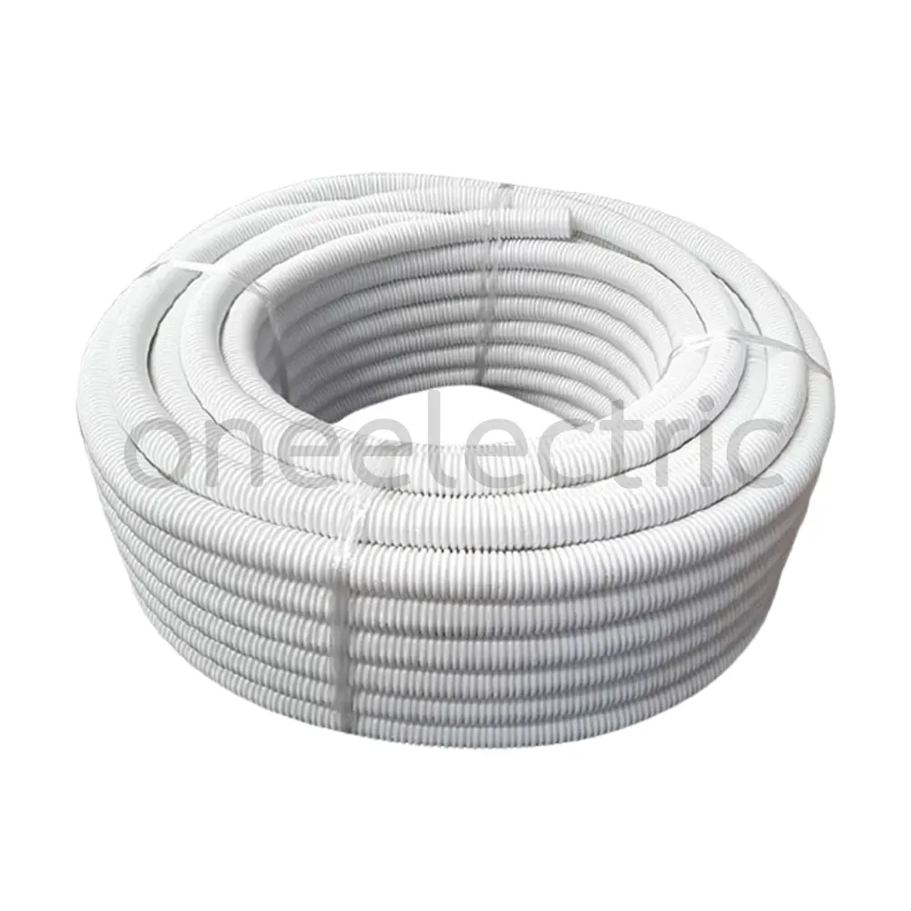 NNCC20 NANO ท่ออ่อนลูกฟูก UPVC 20มิล (ม้วน = 50เมตร) สีขาว