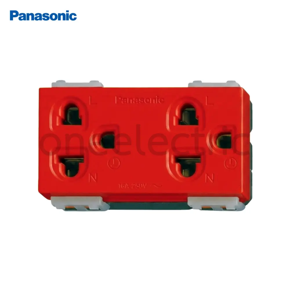 PANASONIC-WEG15929R-ปลั๊กกราว์ดคู่-สีแดง-WIDE-SERIES-พานาโซนิค.webp