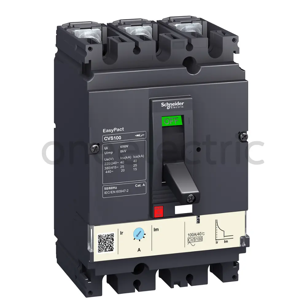 SCHNEIDER LV510300 เบรกเกอร์ 3P 16A CVS100B รุ่นB TM16D (11.2-16A) 25KA