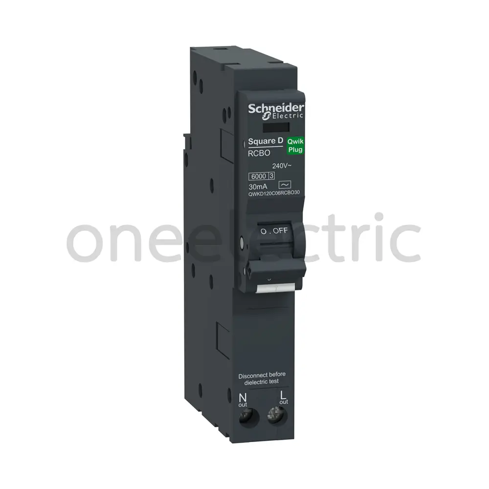 SCHNEIDER QWKD140C06RCBO30 เซอร์กิตเบรกเกอร์ กันดูด 1P 40A 30mA 6KA