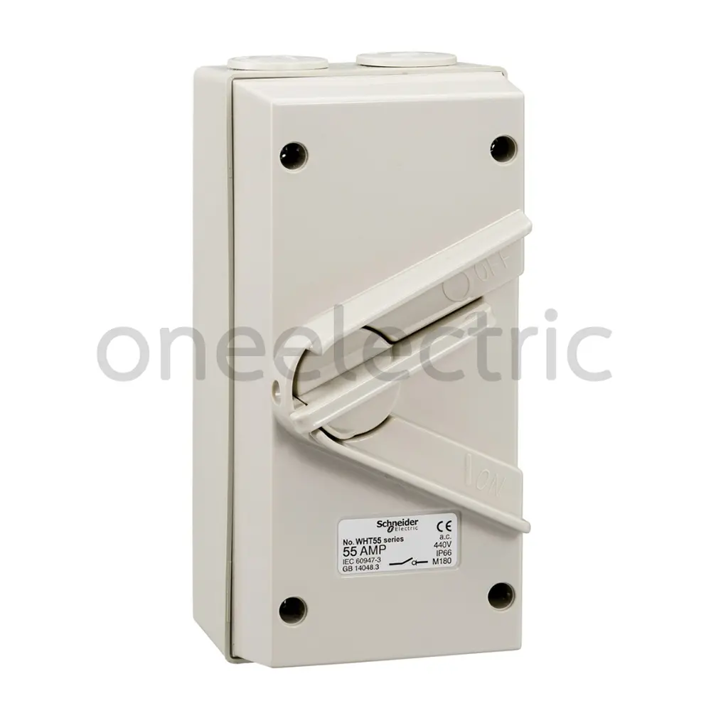 SCHNEIDER WHT55_GY WATERPROOF ISOLATOR SWITCH 3สาย 55A