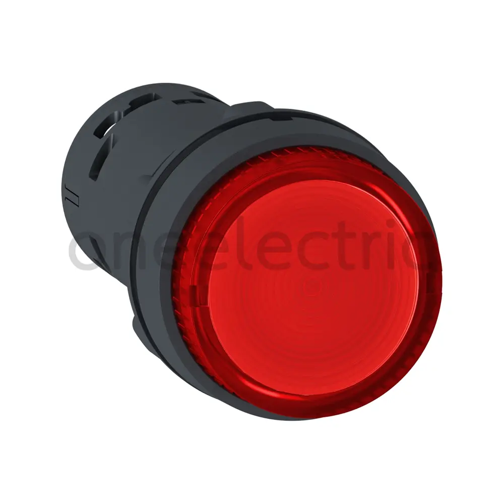 SCHNEIDER XB7NW34B2 สวิตช์กด หัวนูน มีไฟ LED 24V 22มิล สีแดง