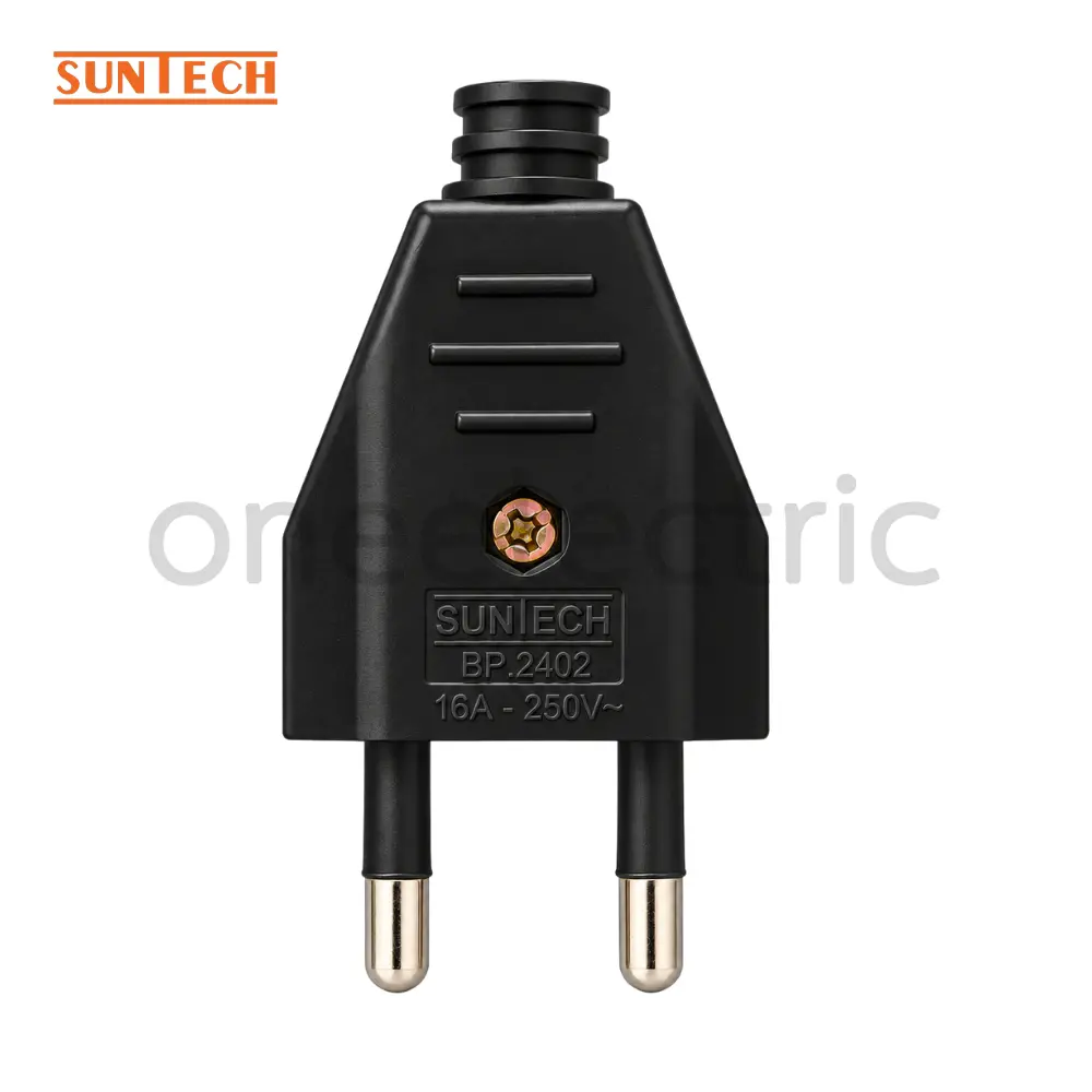 SUNTECH-BP2402-B-ปลั๊กเสียบ-ตัวผู้-แบบตรง-2ขา-สีดำ.webp