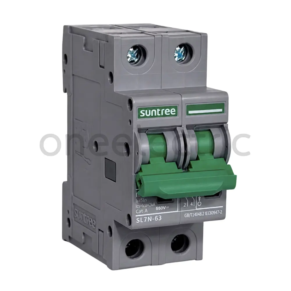 SUNTREE SL7N-63 เซอร์กิตเบรกเกอร์ 2P 550VDC 20A