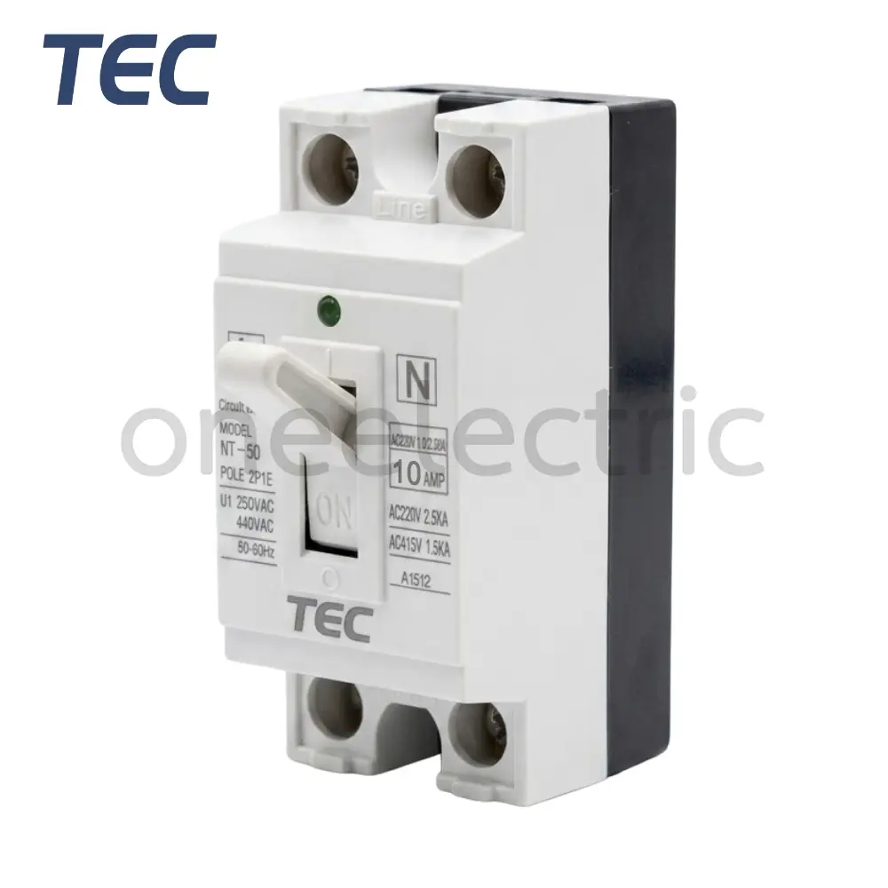 TEC เบรกเกอร์ SAFETY BREAKER WITH LED 2P 10A