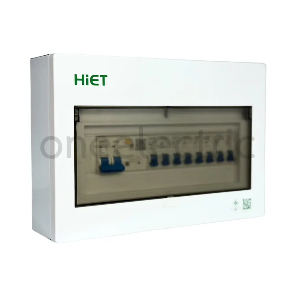 ตู้คอนซูเมอร์ กันดูด RCBO เมน 50A พร้อมลูกย่อย 8ตัว(16Ax3, 20Ax3, 32Ax2) HL-00-2021 HIET
