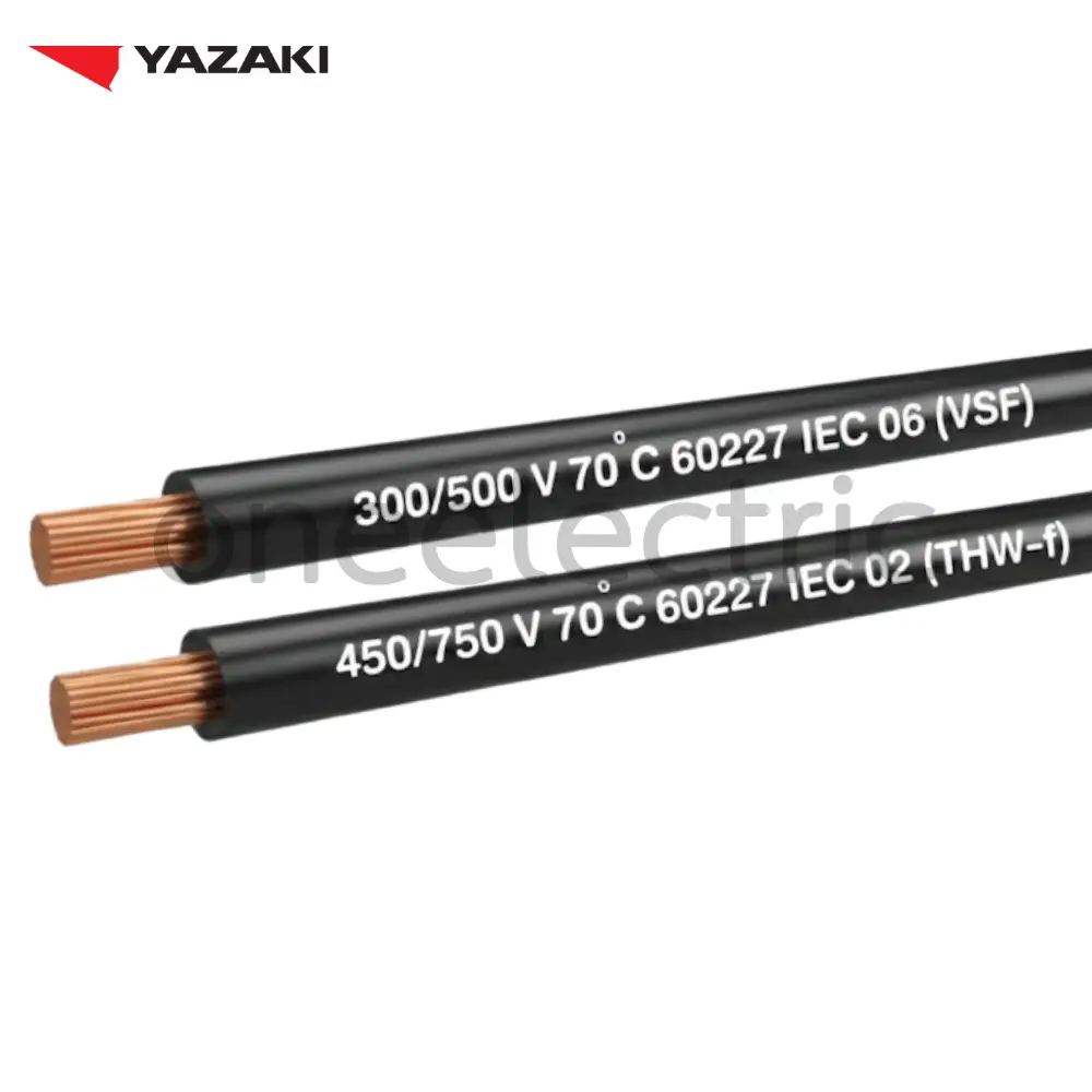 สายไฟ 60227 IEC02 THW(f) 1x1.5 YAZAKI ยาซากิ (ม้วน = 100เมตร) สีดำ