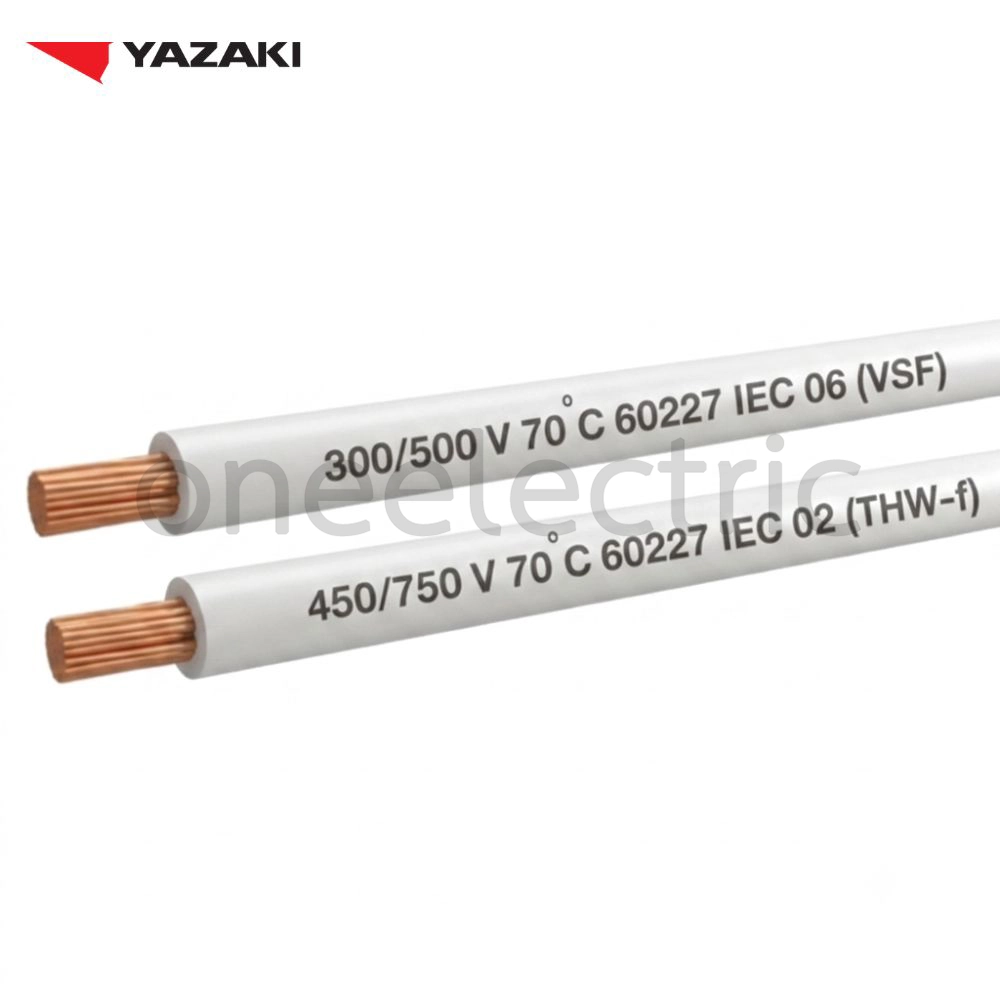 สายไฟ 60227 IEC06 IV(f) 1x0.75 ยาซากิ YAZAKI (ม้วน = 100เมตร) สีขาว
