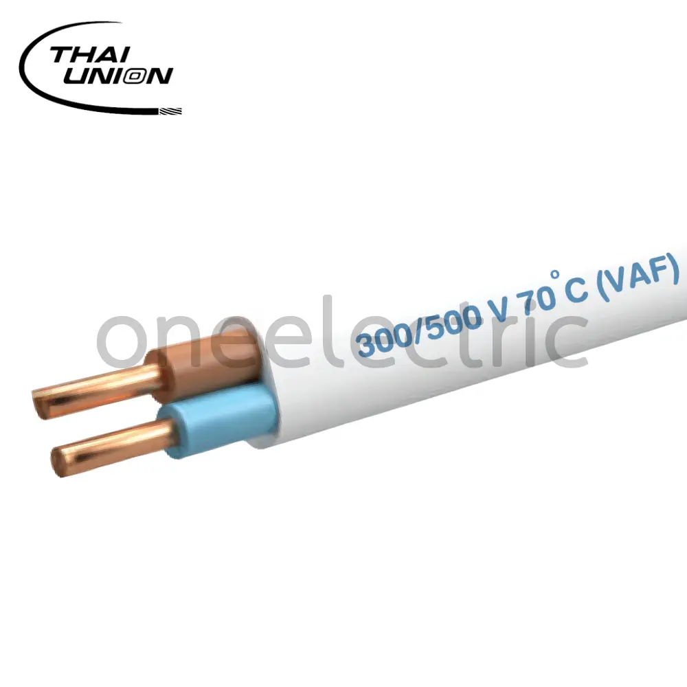 สายไฟ VAF 2x1 THAI UNION ไทยยูเนี่ยน (ม้วน = 90เมตร)