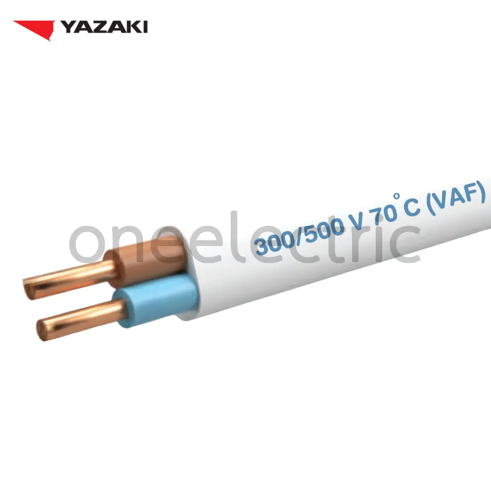 สายไฟ VAF 2x1 YAZAKI ยาซากิ (ม้วน = 100เมตร)