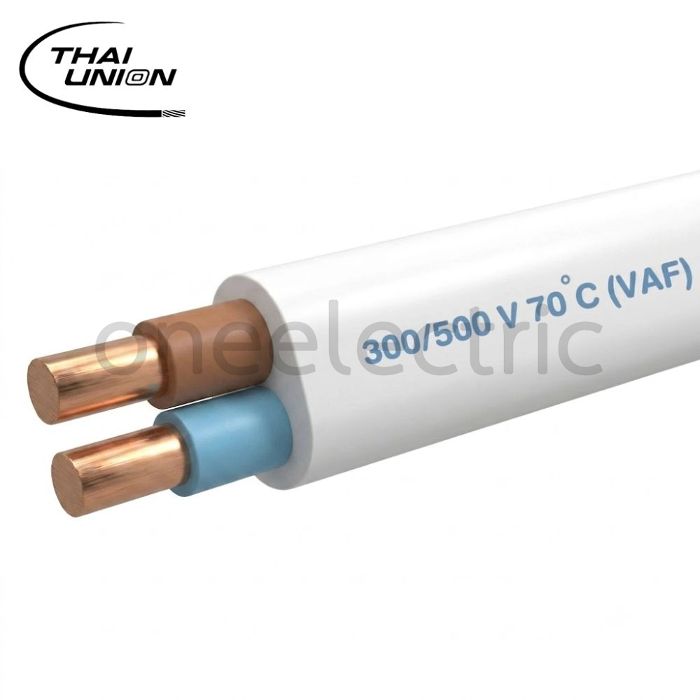 สายไฟ VAF 2x10 THAI UNION ไทยยูเนี่ยน (ม้วน = 90เมตร)