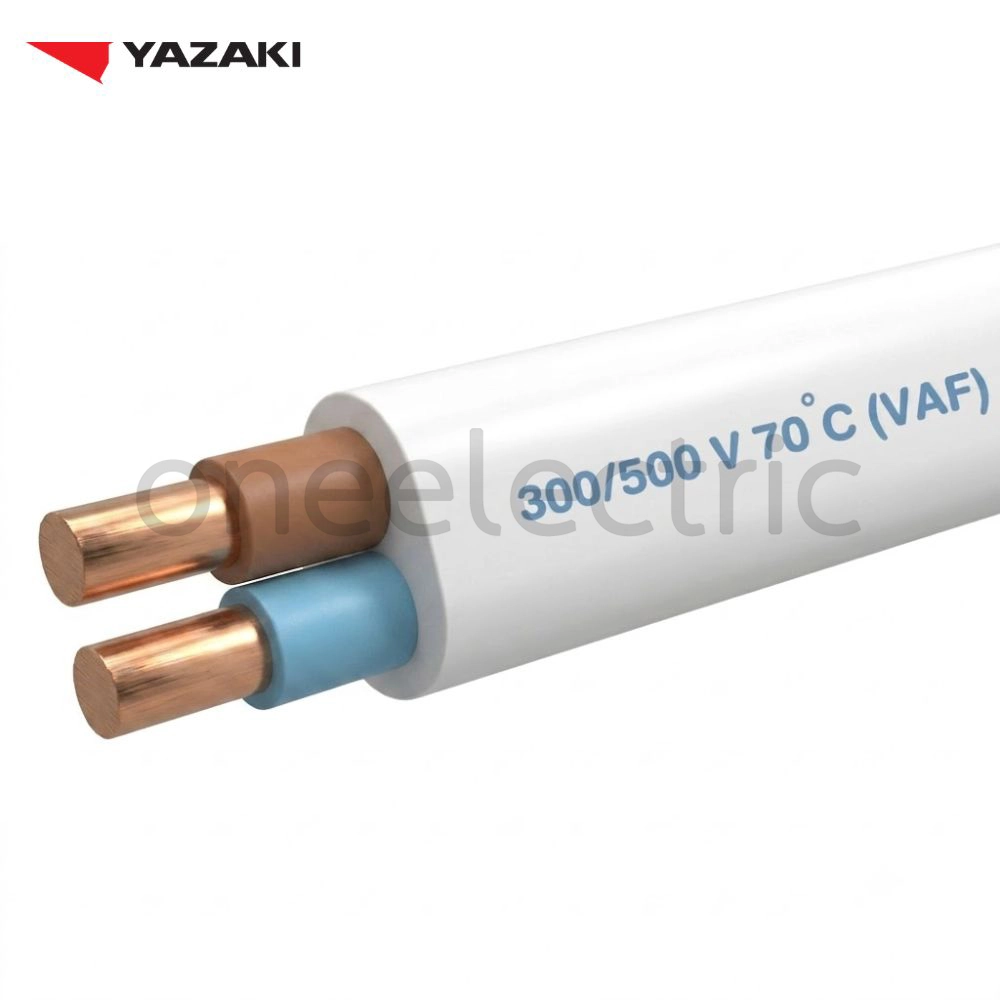 สายไฟ VAF 2x10 YAZAKI ยาซากิ (ม้วน = 100เมตร)