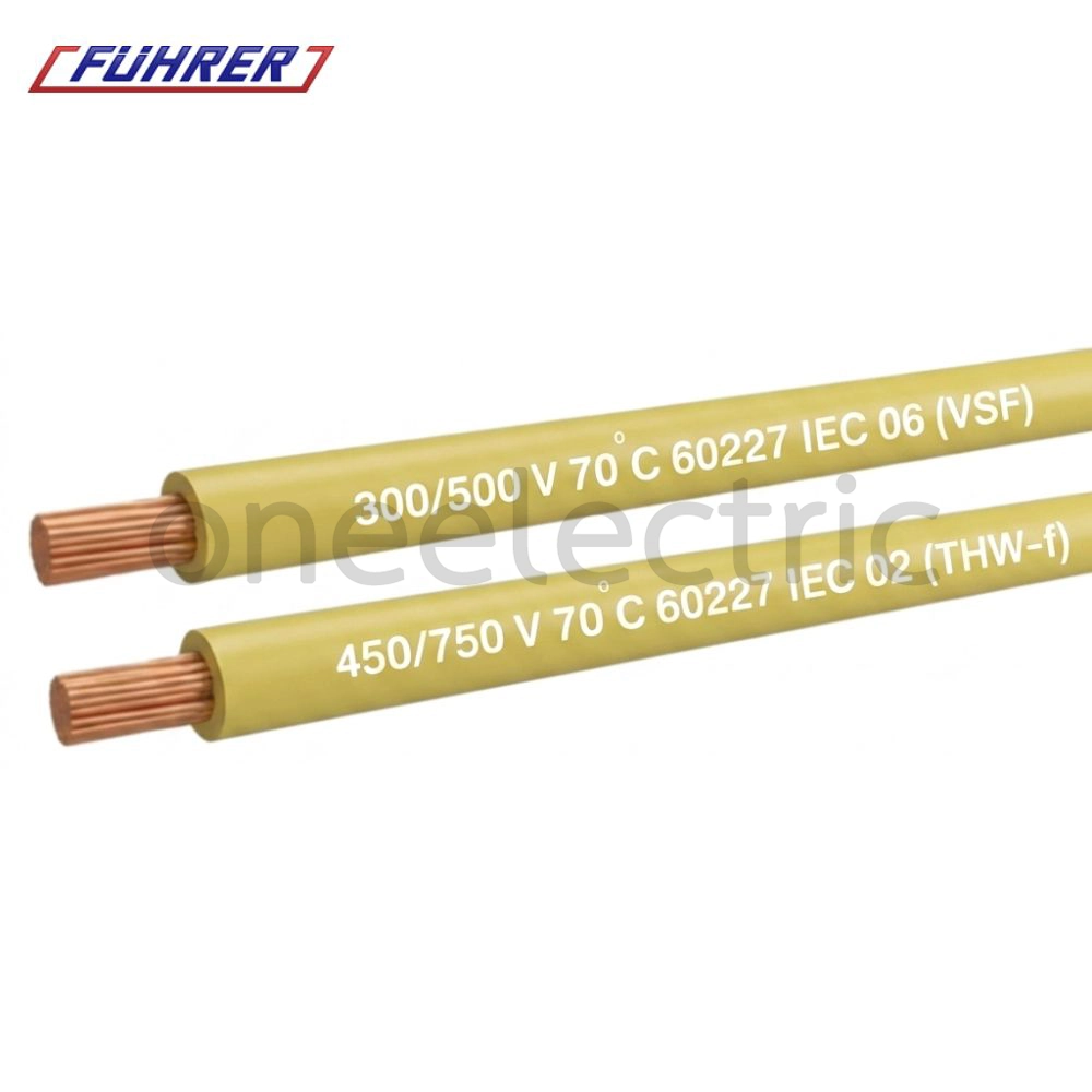 สายไฟ VSF 1x1.5 ฟูเลอร์ FUHRER (ม้วน = 100เมตร) สีเหลือง