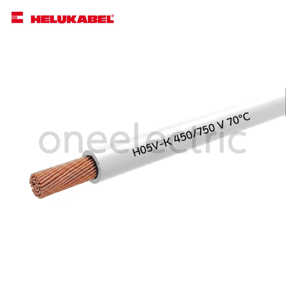 สายไฟ คอนโทรล H05V-K 1x0.5 HELUKABEL (กล่อง = 100เมตร) สีขาว