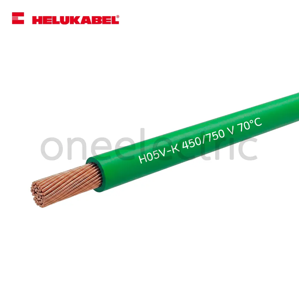 สายไฟ คอนโทรล H05V-K 1x0.5 HELUKABEL (กล่อง = 100เมตร) สีเขียว