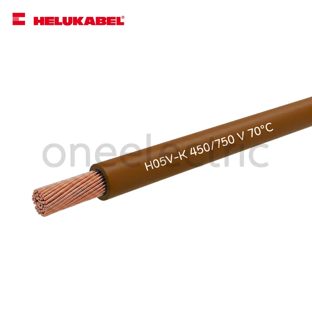 สายไฟ คอนโทรล H05V-K 1x0.75 HELUKABEL (กล่อง = 100เมตร) สีน้ำตาล