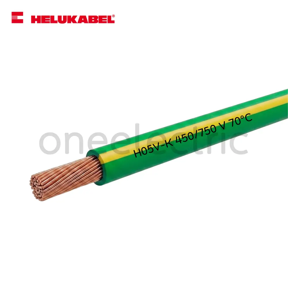 สายไฟ คอนโทรล H05V-K 1x1 HELUKABEL (กล่อง = 100เมตร) สีเขียว/เหลือง