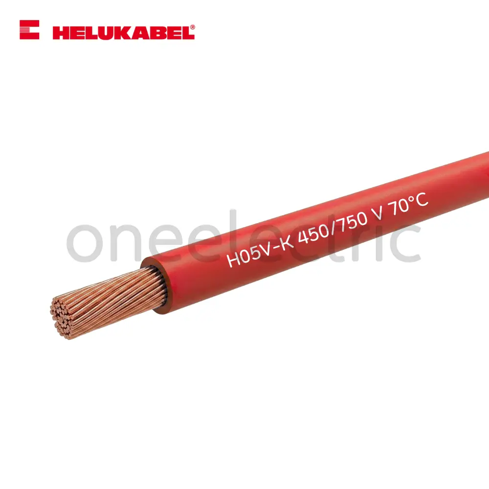 สายไฟ คอนโทรล H05V-K 1x1 HELUKABEL (กล่อง = 100เมตร) สีแดง