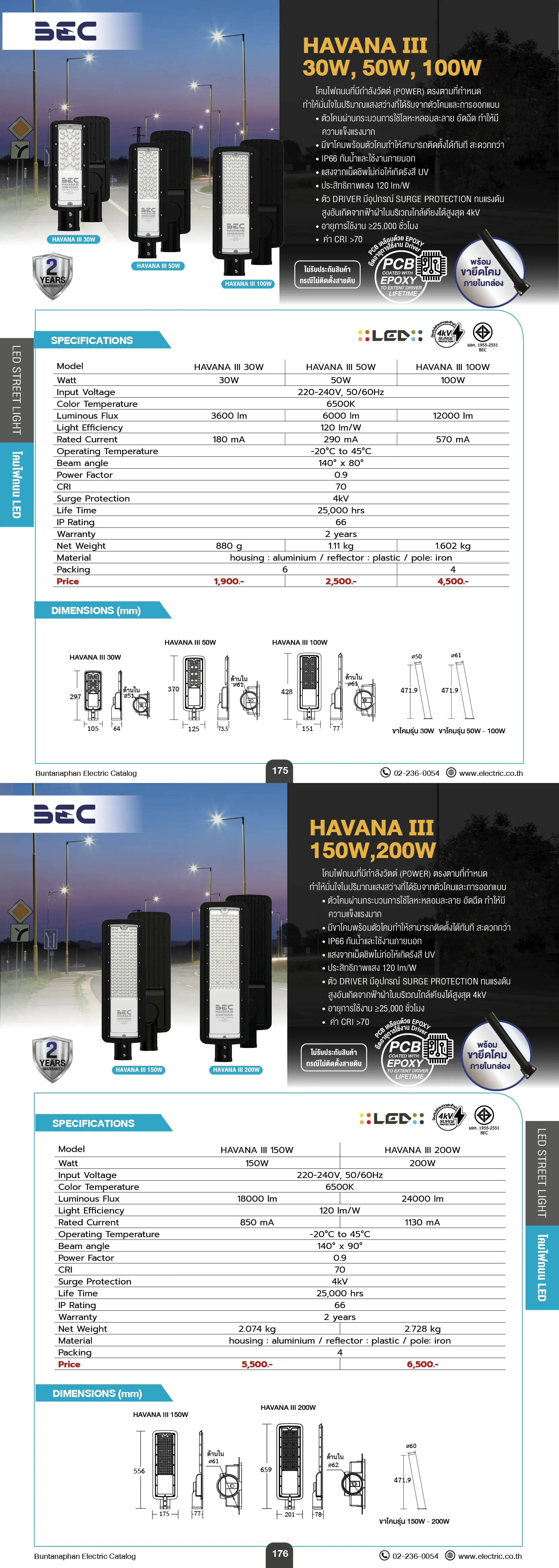 BEC-HAVANA-โคมไฟถนน-LED-specification.webp