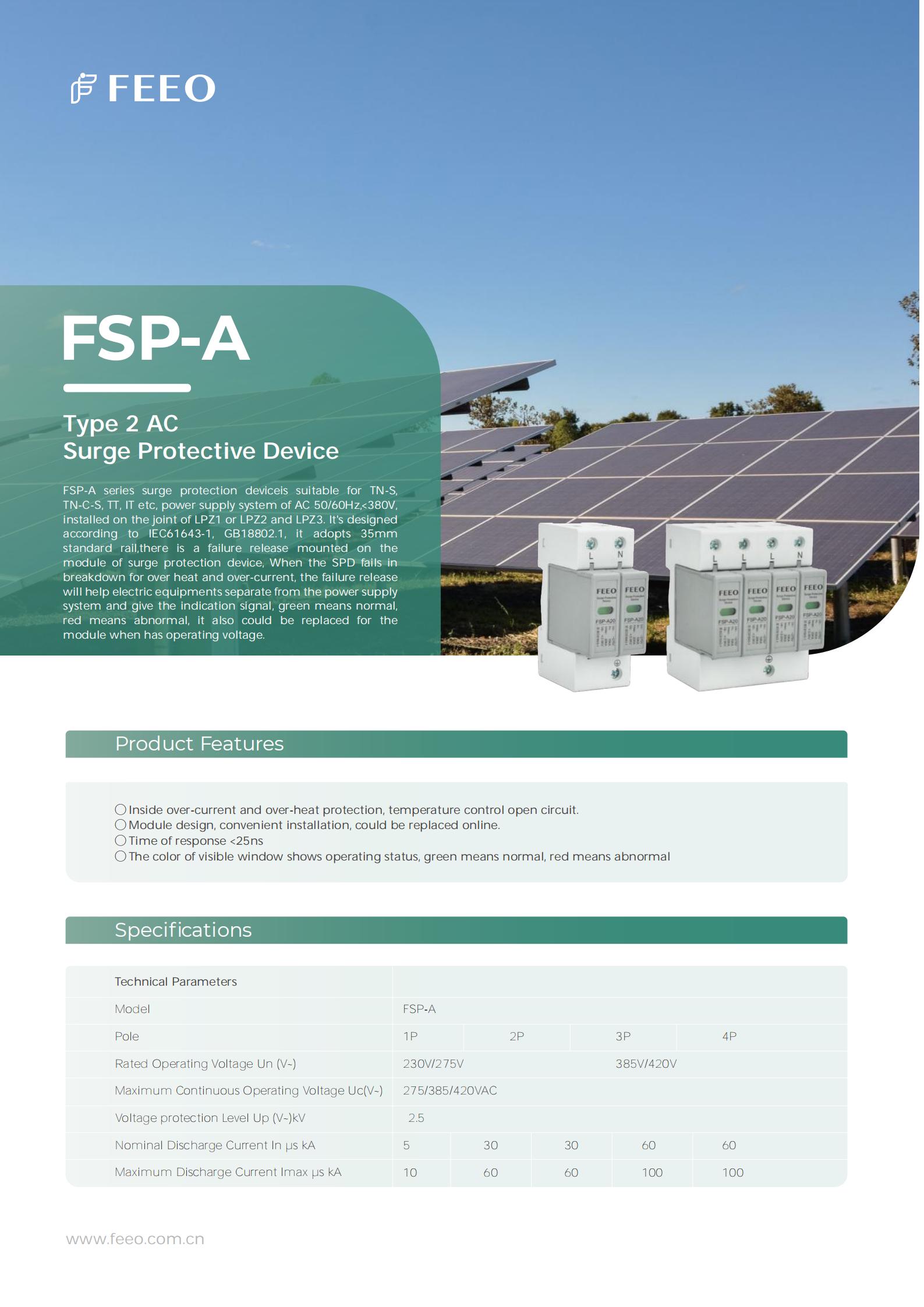FEEO-FSP-A40-TYPE2-AC-SPD-1P-20-40KA-275VAC-SURGE-PROTECTIVE-DEVICE-อุปกรณ์ป้องกันไฟกระชาก-specification.jpg