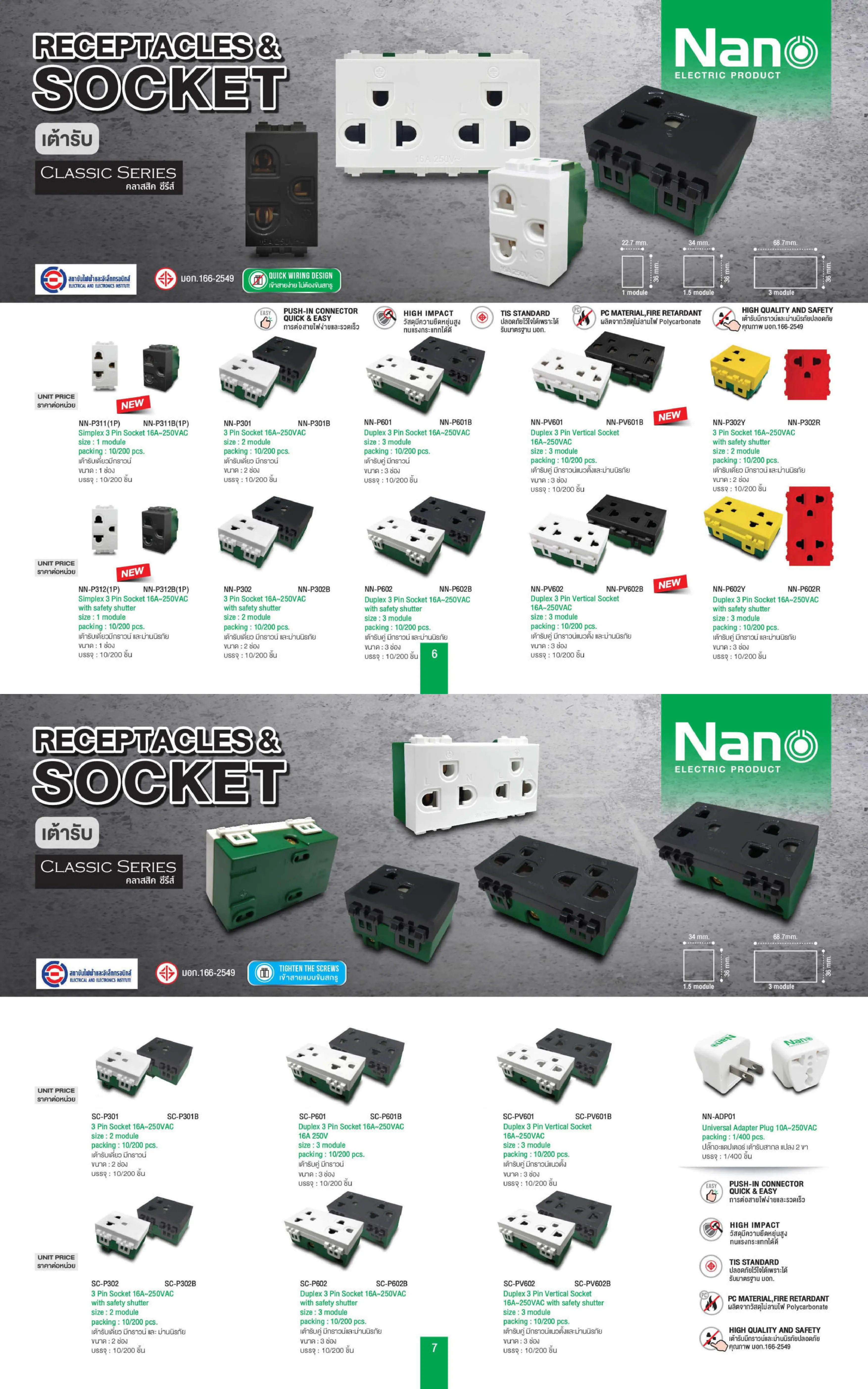 NANO-NN-P311(1P)-เต้ารับกราวด์เดี่ยว-ขนาด1ช่อง-specification.webp